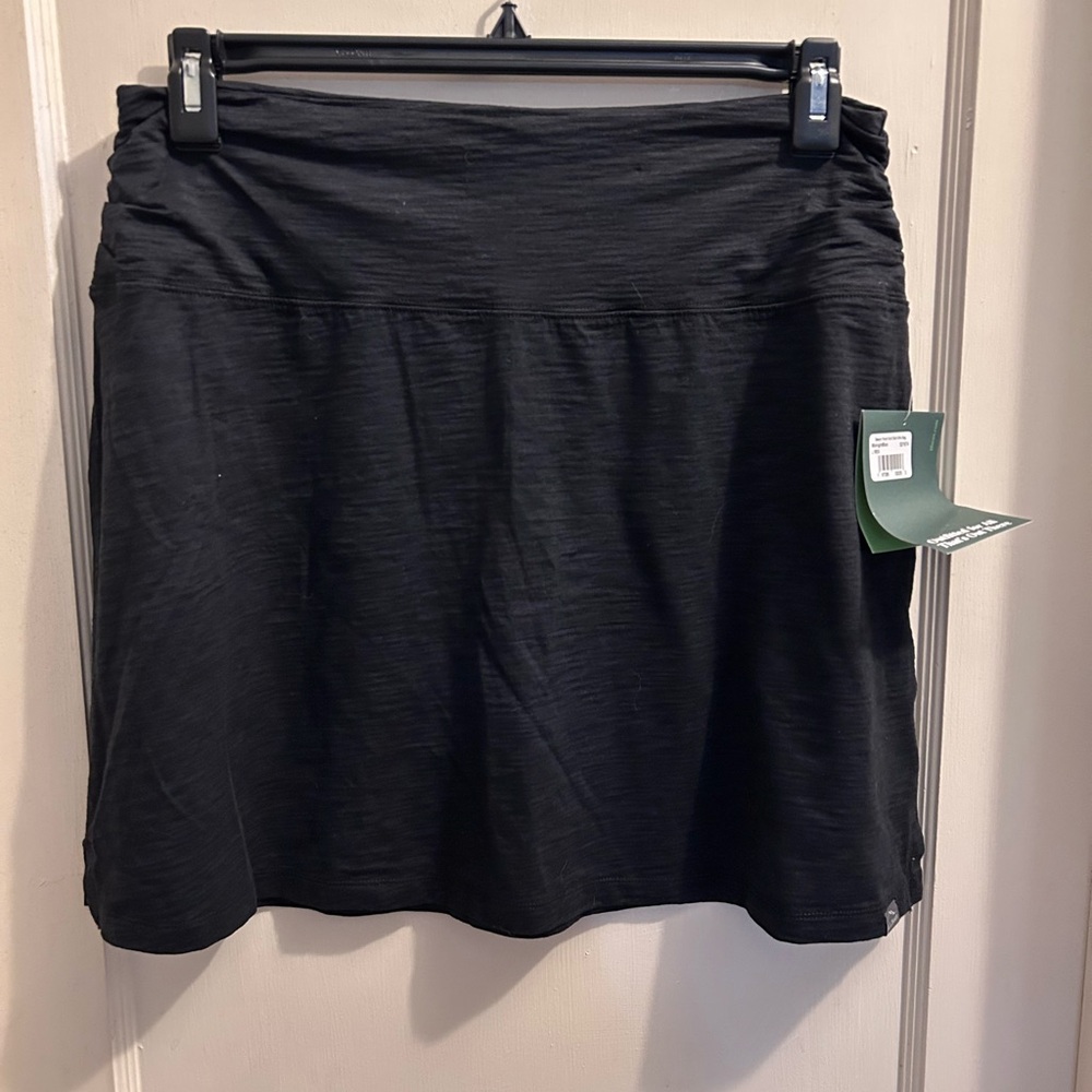 LL Bean Beech Point Knit Skirt size Large NWT‎ Midnight Black